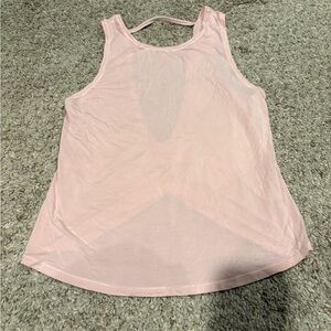 Lululemon Athletica Pink Backless Sleeveless Tank Top